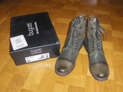 BUGATTI DAMSKIE OCIEPLANE BOTKI SKÓRA ZIELONE R.41 NOWE