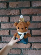 Handmade pluszak włóczka pszczółka miś pupil spersonalizowane