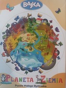 Puzzle Małego Bystrzaka "Planeta Ziemia" kompletne w dobrym stanie