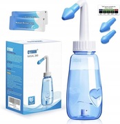 Irygator do nosa zestaw do płukania zatok 60 saszetek i termometr 