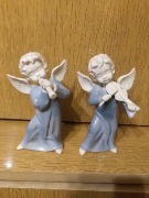 Dwa aniołki porcelanowe.