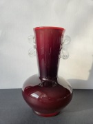 Wazon Motylek HSG Tarnowiec Bordowy/Mleczne wnętrze 