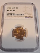 1 cent USA 1966 Grading NGC MS 66 RD