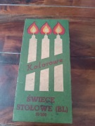 Stare świece kolorowe stołowe Szprotawa PRL