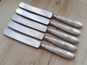 PRZEDWOJENNE SREBRZONE NOŻE ŚNIADANIOWE GERLACH WZÓR HEMPEL 