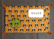 Hamak z norką 46x28, domek płaski wiszący bawełna, w pandy, szynszyla