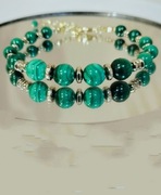 Bransoletka z naturalnego malachitu 