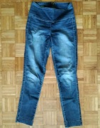 Jeansowe spodnie damskie rurki jeansowe zamek z tyłu S jeansy spodnie