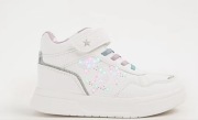 Śliczne sneakersy typu kosze dla dziewczynki Led gwiazdki rozmiar 28