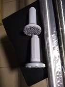 Karnisz rozporowy uniwersalny srebrny 130-320 cm  średnica 3 cm 