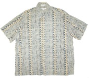 PIERRE CARDIN_Piękna KOSZULA_szarości ciepły beż bawełna BOHO Idealna_XXL