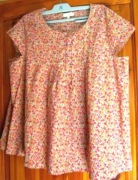 Bluzka, bawełniana tunika w kwiaty, luźna i przewiewna, Taboo 44/46