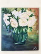 Obraz akryle na plotnie Kwiaty we wazonie 60x70cm
