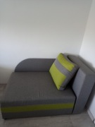 Kanapa narożna szaro-zielona