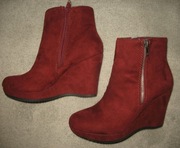 Botki czerwone Deichmann 37