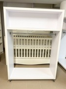 Regał sklepowy z drążkiem, wieszak na kółkach 