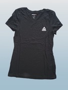 Reebok damski t-shirt treningowy V-Neck czarny S (zaniżony, jak XS) 
