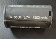 Akumulator bateria 3 18650 3.7V 7800mAh USB C