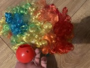 Klaun peruka na głowę, nos