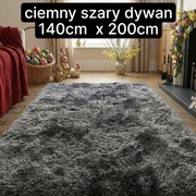 Nowy Duży Dywan Szary 140x200 Antypoślizgowy Salon Sypialnia