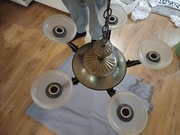 Stary żyrandol mosiężny 