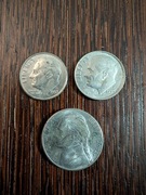 1 dime 1994, 1997, 5 cents 2002 USA