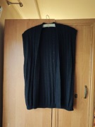 Sweter kamizelka z wełny rozmiar M vintage PRL czarny