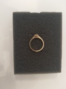 Pierścionek zaręczynowy złoty Doskonały New Diamond by W.KRUK r. 16