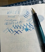 pioro wieczne HAZEL, stalowka IRIDIUM "z niedzwiedziem" logo. wady.  pisze