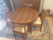 STÓŁ OKRĄGŁY W KOLORZE ŚREDNI KOSZTAN MATOWY - rozkładany,drewno