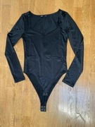 Nowe czarne body z długim rekawem Sinsay M/38, podszewka, zatrzaski
