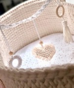 Zawieszki boho do wózka, kołyski makrama