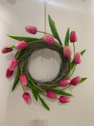 Wianek wiosenny tulipany 40 cm