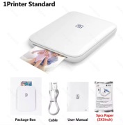 Przenośna mobilna kieszonkowa drukarka fotograficzna 2x3" – Bezprzewodowa