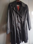 Szary grafitowy metaliczny płaszczy trencz DKNY M 38 