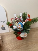 Mini box świąteczny (czerwony ) prezentowy ze slodyczami