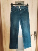 Spodnie jeansowe z prostą nogawką granatowe rozmiar S