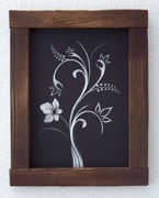 Drzewko wektorowe Obrazek ręcznie grawerowany... Kwiaty