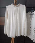 Bluzka koszula Made in Italy S M L o kroju bombki Zara choker cyrkonie