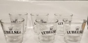 Zestaw Nowych kieliszków do wódki marki LUBELSKA poj. 40 ml