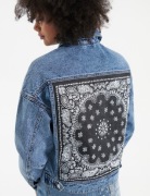 Nowa kurtka jeansowa z nadrukiem XS HOUSE 