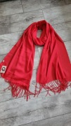 Europe czerwony nowy szalik gładki 
