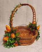 Duży koszyk, koszyczek wielkanocny z przybraniem