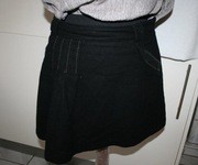 ciepła czarna spódnica na zimę 42 XL wełna 50% +etui