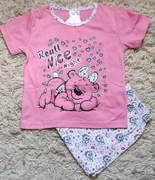 Reall nice piżama dziewczęca krótki rękaw krótkie spodenki r.110