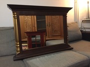 Lustro w drewnianej ramie kolor wenge