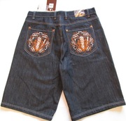 Szorty Vintage Knockout Y2K Baggy Retro Hiphop Jorty Haft Y2K Massdnm 38