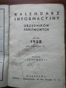 Kalendarz Informacyjny dla Urzędników Państwowych 1938