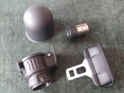 Przejściówka haka + kapsel + zapalarka + blokada pasa zapinka