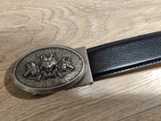 Skórzany pasek Anthoni Crown automatyczny męski skóra naturalna czarny wilk